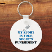 Mijn sport is je sportstraf - volg sleutelhanger (Voorkant)
