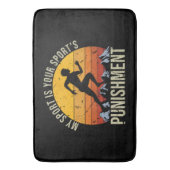 Mijn sport is je sportstrafnummer badmat (Voorkant Verticaal)