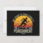 Mijn sport is je sportstrafnummer feestdagenkaart (Achterkant)