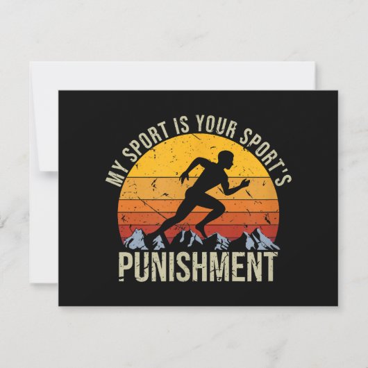 Mijn sport is je sportstrafnummer feestdagenkaart (Voorkant)