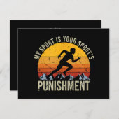 Mijn sport is je sportstrafnummer feestdagenkaart (Voorkant / Achterkant)