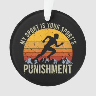 Mijn sport is je sportstrafnummer ornament