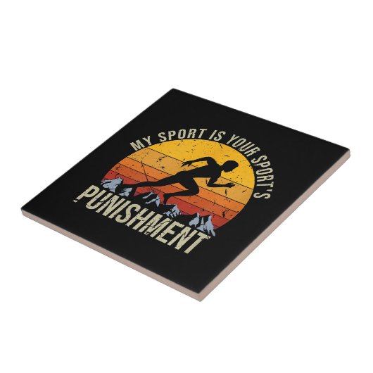 Mijn sport is je sportstrafnummer tegeltje (Zijkant)