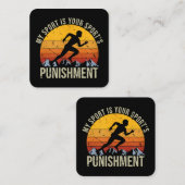 Mijn sport is je sportstrafnummer vierkante visitekaartje (Voorkant / Achterkant)