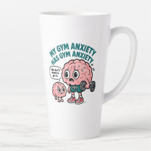 Mijn sportzaal heeft sportzaal-angst latte mok