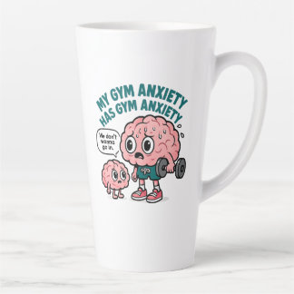 Mijn sportzaal heeft sportzaal-angst latte mok