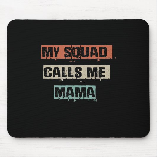 Mijn Squad noemt me mama grappny Workout Gym mama  Muismat (Voorkant)