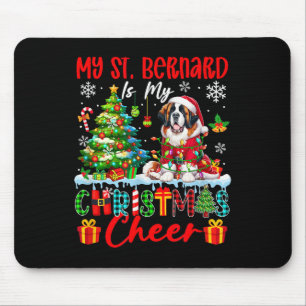 Mijn St. Bernard is mijn Kerstvreugde Funny Santa- Muismat