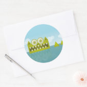 Mijn staart is lang ronde sticker (Envelop)