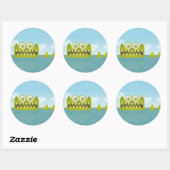 Mijn staart is lang ronde sticker (Vel)