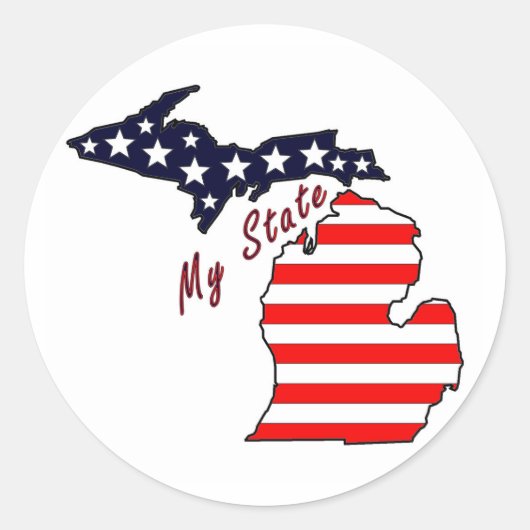 Mijn staat: Michigan Sticker (Voorkant)