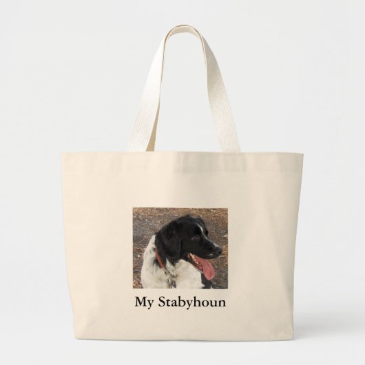 Mijn Stabyhoun Grote Tote Bag (Voorkant)