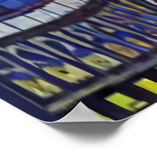 Mijn stad op 's nachts | AI Art Poster (Hoek)