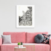 Mijn stad reed door vuur in het zee. canvas afdruk (Insitu (Woonkamer))
