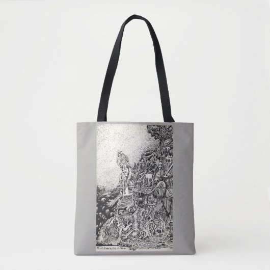 Mijn stad reed door vuur in het zee. tote bag (Voorkant)