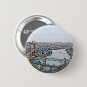 Mijn stad ronde button 5,7 cm (Voorkant /achterkant)