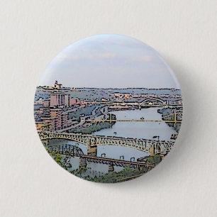 Mijn stad ronde button 5,7 cm