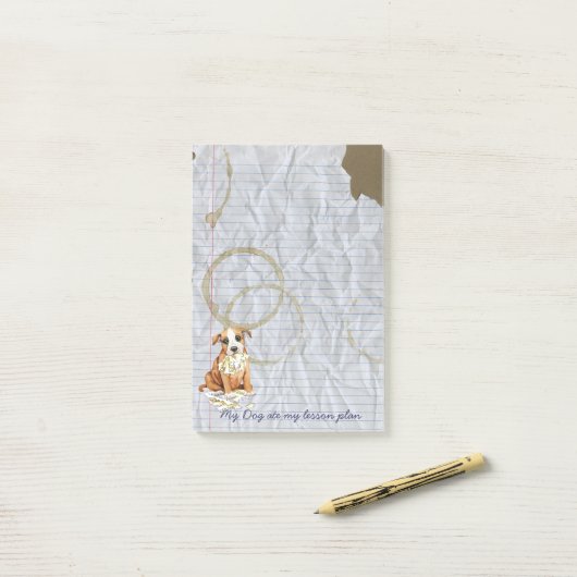 Mijn Stafford Ate Mijn Lesson Plan Post-it® Notes (Op bureau)