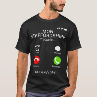 Mijn Staffordshire Bull Terrier Dog Bel me Telefoo T-shirt