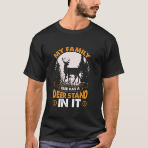 Mijn stamboom heeft een hertenkraam die lang jaagt t-shirt