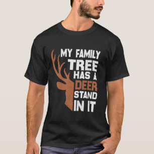 Mijn stamboom heeft een hertenkraam die lang jaagt t-shirt