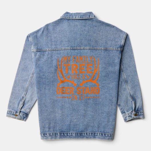 Mijn stamboom heeft een hertenkraam in de Tanktop Denim Jacket (Achterkant)