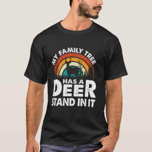 Mijn stamboom heeft een hertenkraam in het jachtpl t-shirt