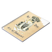 Mijn standaard Schnauzer Ate Mijn Homework Notitieboek (Linkerzijde)