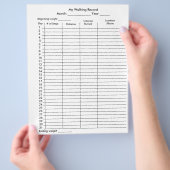 Mijn stappendiagram voor het looprecord flyer (Hand)