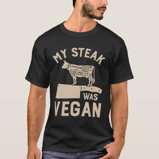Mijn steak was Vegan T-shirt (Voorkant)