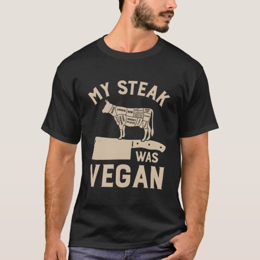 Mijn Steak Was Vegan T-shirt (Voorkant)