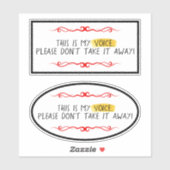 Mijn stem AAC Sticker (Vel)