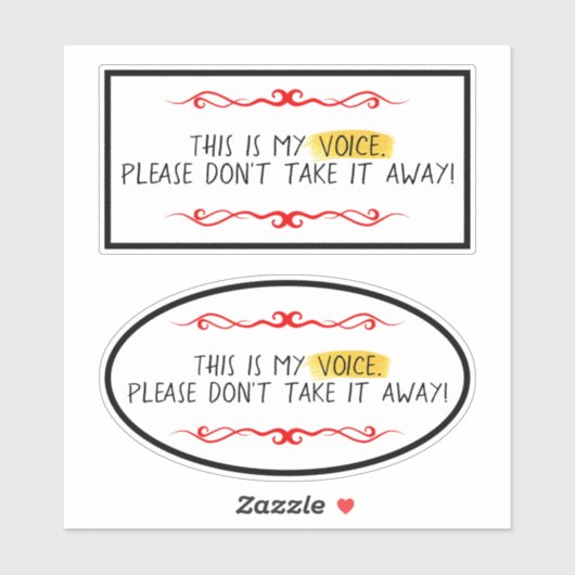 Mijn stem AAC Sticker (Vel)