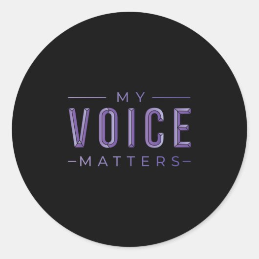 Mijn stem is belangrijk ronde sticker (Voorkant)