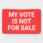 Mijn stem is niet te koop Banner (Horizontaal)