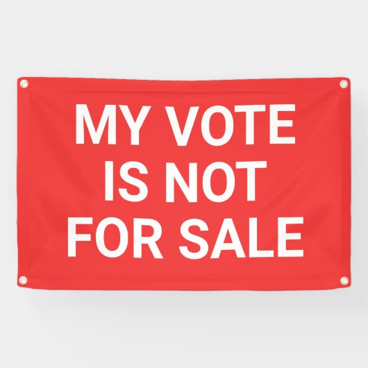 Mijn stem is niet te koop Banner (Horizontaal)