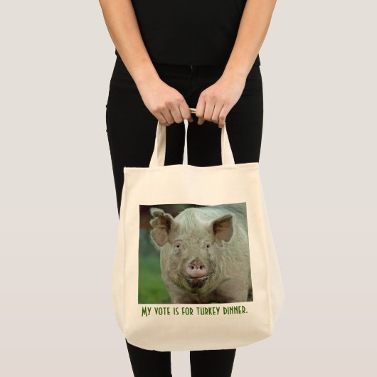 Mijn stem is voor het kalkoendiner. tote bag (Voorkant (product))