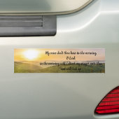 Mijn stem Shalt Gou hoort 's ochtends Bumpersticker (Op auto)