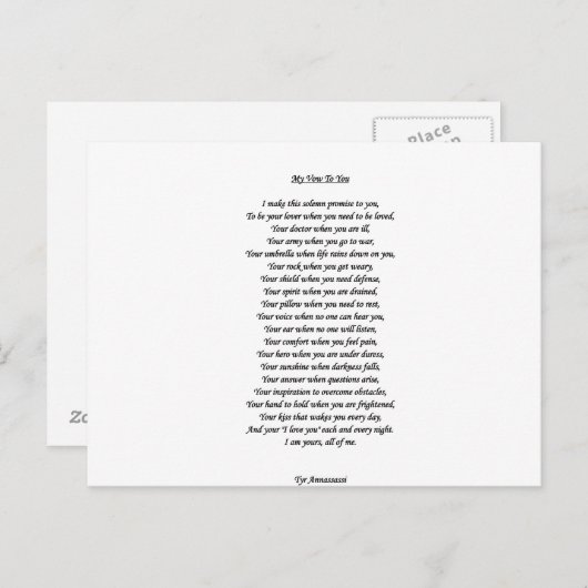 MIJN STEM VOOR U BRIEFKAART (Voorkant / Achterkant)