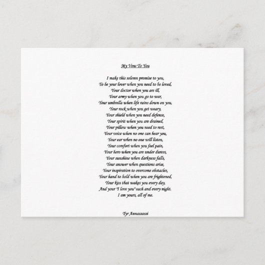 MIJN STEM VOOR U BRIEFKAART (Voorkant)