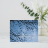 Mijn stem zal 's morgens horen briefkaart (Staand voorkant)