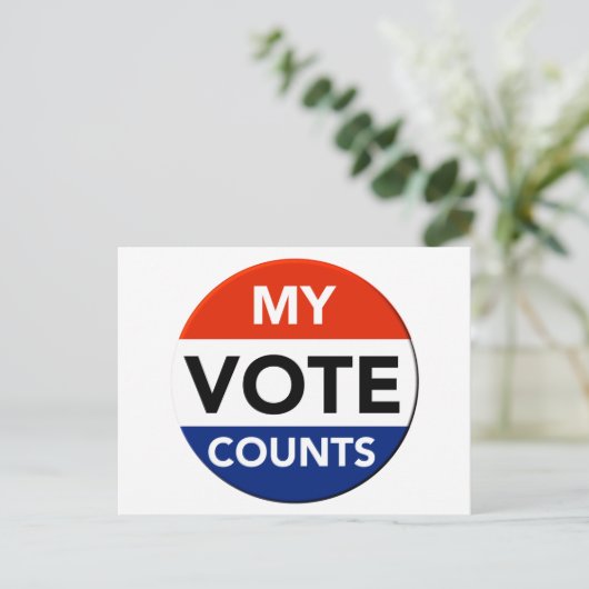 Mijn stembiljetten briefkaart (Staand voorkant)