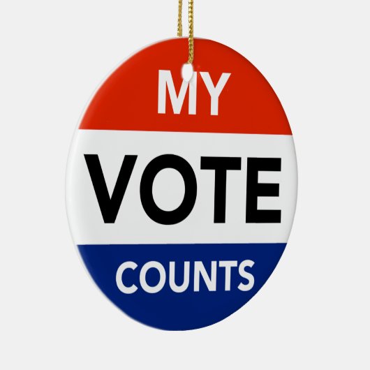 Mijn stembiljetten keramisch ornament (Rechts)