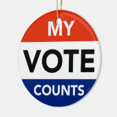 Mijn stembiljetten keramisch ornament (Links)