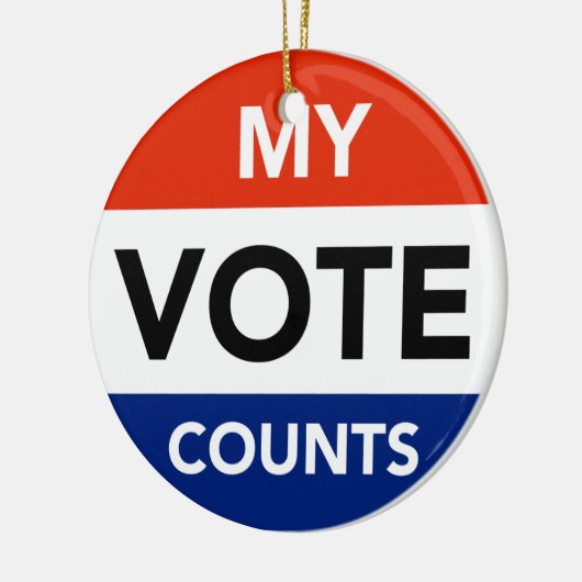Mijn stembiljetten keramisch ornament (Links)