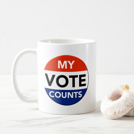 Mijn stembiljetten koffiemok (Met donut)