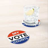 Mijn stembiljetten ronde kartonnen onderzetter (Insitu)