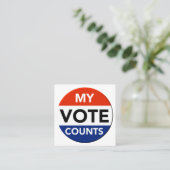 Mijn stembiljetten vierkante visitekaartje (Staand voorkant)