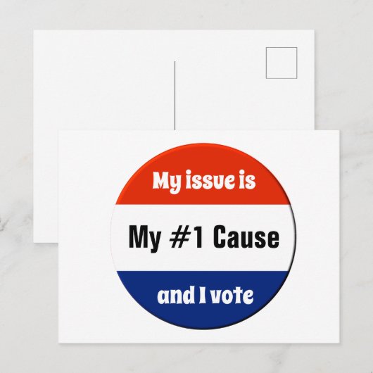 Mijn stemmer bij de verkiezingen briefkaart (Voorkant / Achterkant)