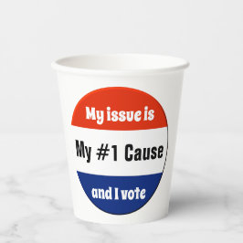 Mijn stemmer bij de verkiezingen papieren bekers